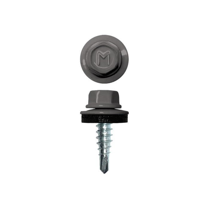 Саморез по металлу Daxmer 4,8х19 (250шт) сверло №2 RAL 7036